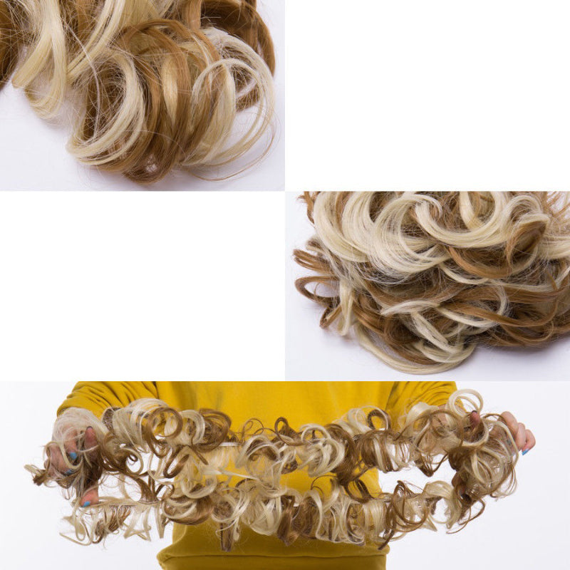 Women's Curly Hair Extensions Brown High-Temperature Fiber 3