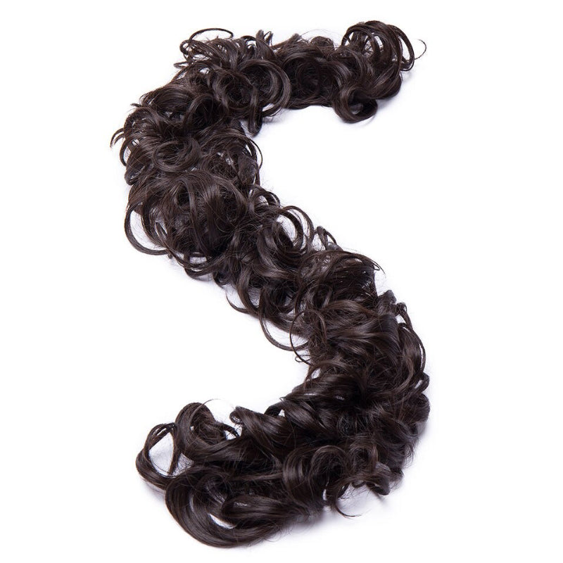 Women's Curly Hair Extensions Brown High-Temperature Fiber 8