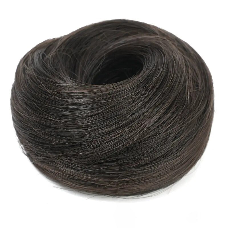 Women's Curly Hair Scrunchie Black Silk Hair Ties 11
