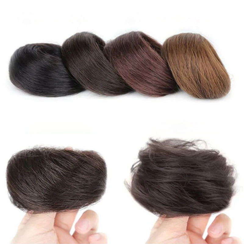 Women's Curly Hair Scrunchie Black Silk Hair Ties 6