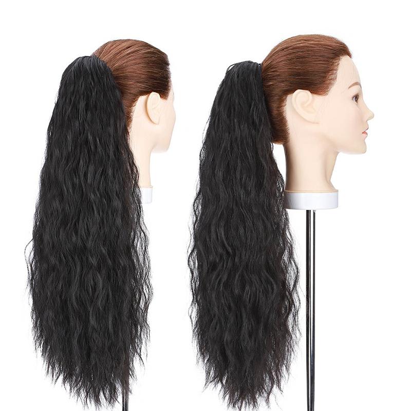 Women's Curly Ponytail Extension Black High-Temperature Fiber 24 Inches 2