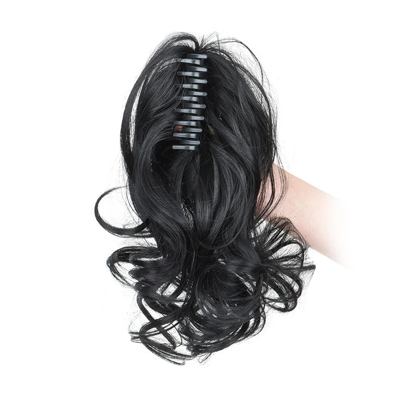 Women's Curly Ponytail Extensions 12 Inch Synthetic Clip In Hair 13