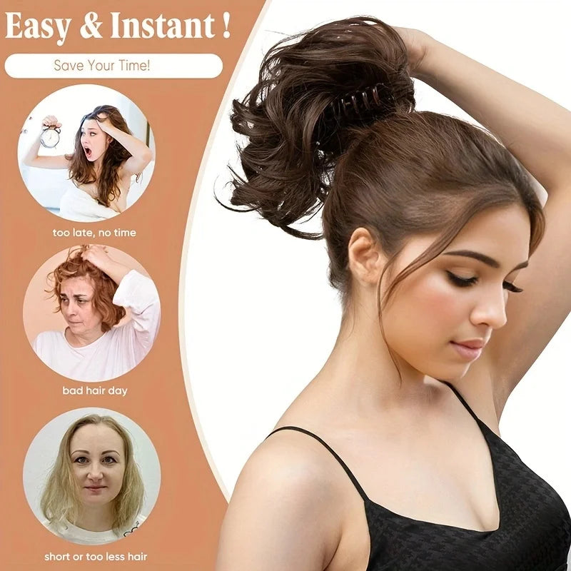 Women's Curly Ponytail Extensions 12 Inch Synthetic Clip In Hair 5