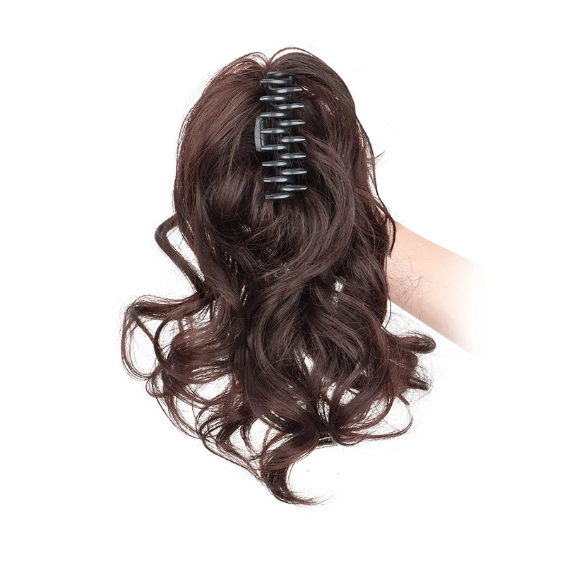 Women's Curly Ponytail Extensions 12 Inch Synthetic Clip In Hair 6
