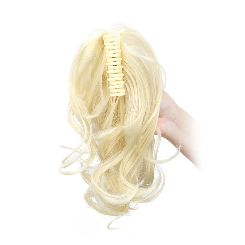 Women's Curly Ponytail Extensions 12 Inch Synthetic Clip In Hair 8
