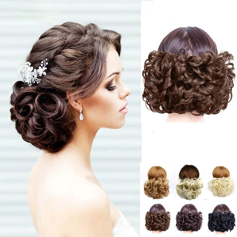 Women's Curly Wig Brown High-Temperature Fiber 1