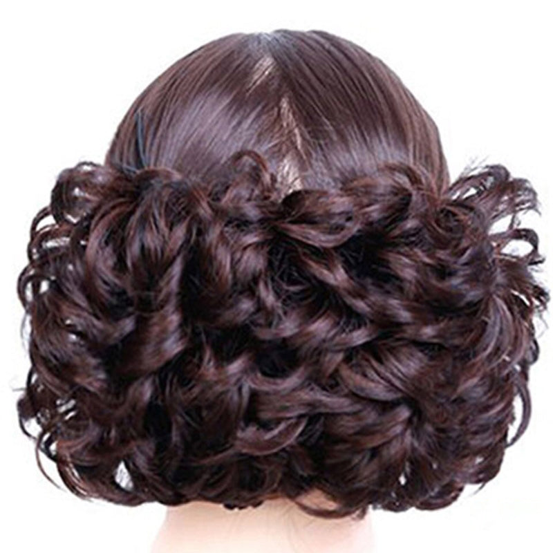 Women's Curly Wig Brown High-Temperature Fiber 10