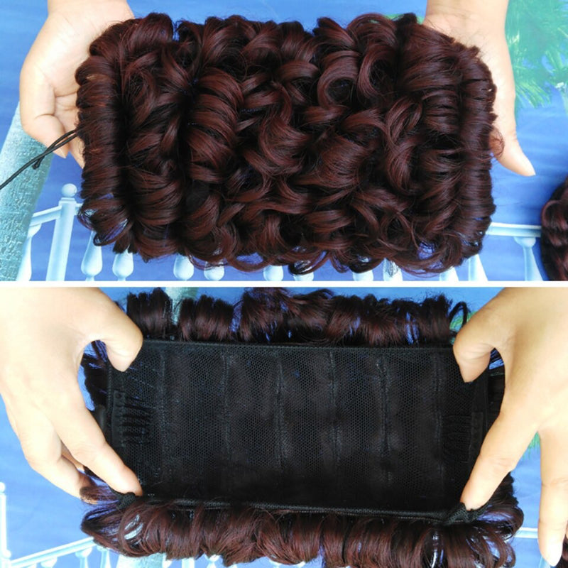 Women's Curly Wig Brown High-Temperature Fiber 6