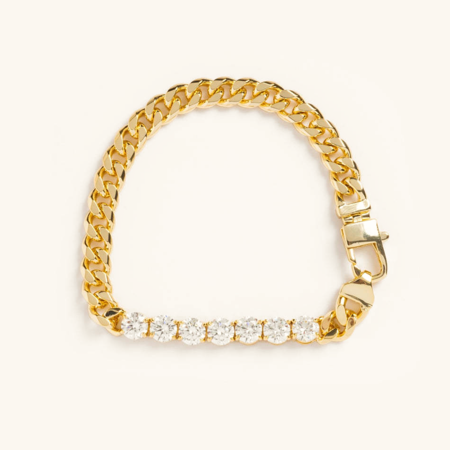 Women's Diamond Bracelet Gold Stainless Steel 0