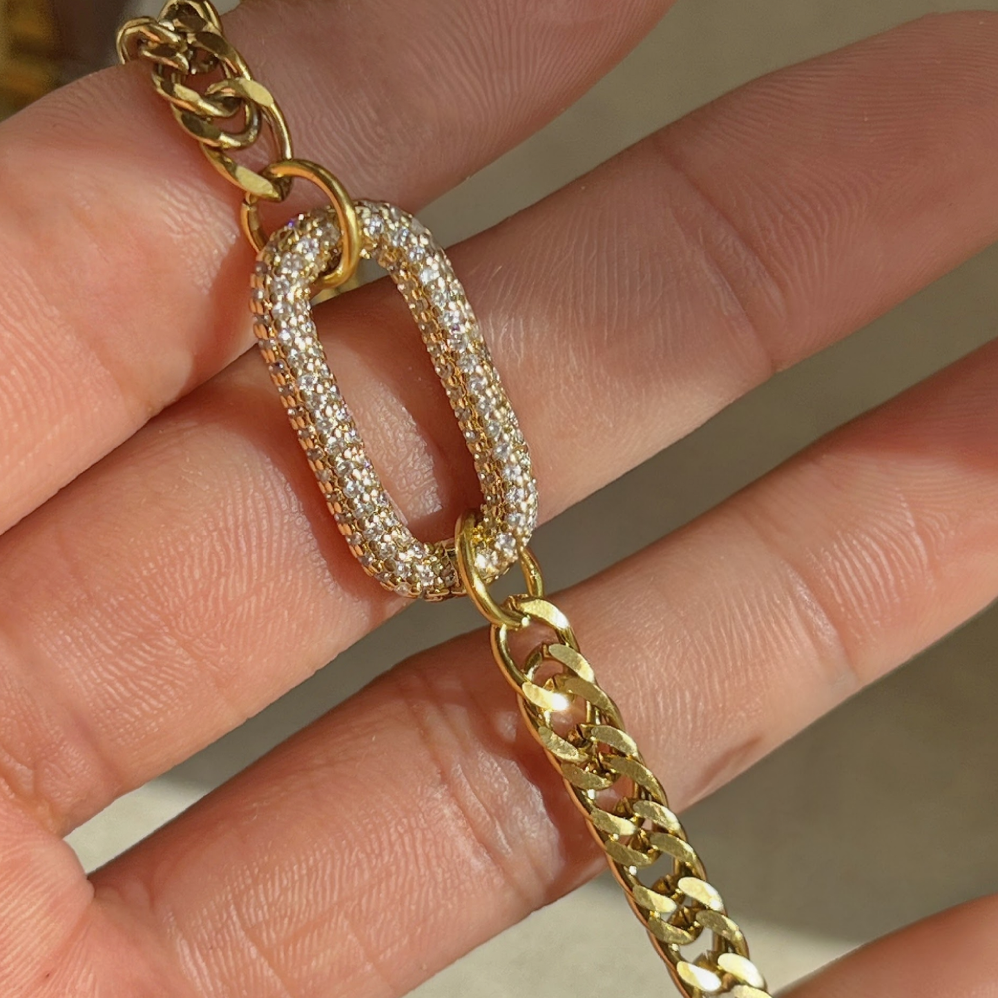 Women's Diamond Bracelet Gold Stainless Steel 2