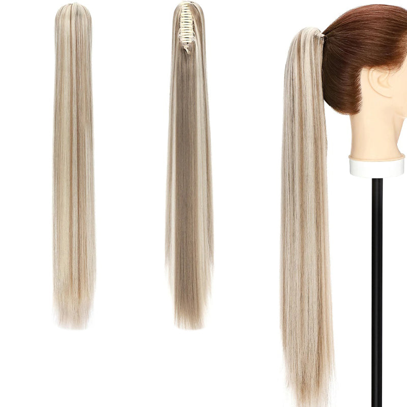 Women's Extra Long Ponytail Hair Extensions Brown High-Temperature Fiber 1