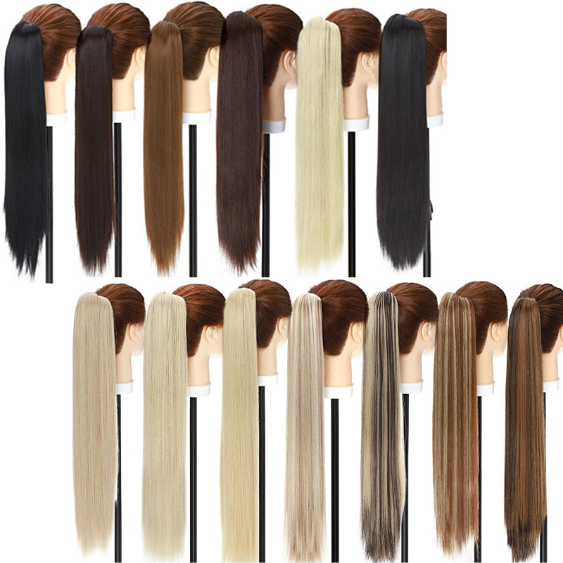 Women's Extra Long Ponytail Hair Extensions Brown High-Temperature Fiber 3