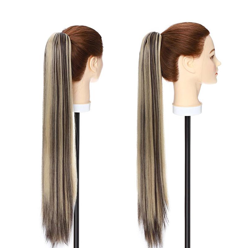 Women's Extra Long Ponytail Hair Extensions Brown High-Temperature Fiber 7