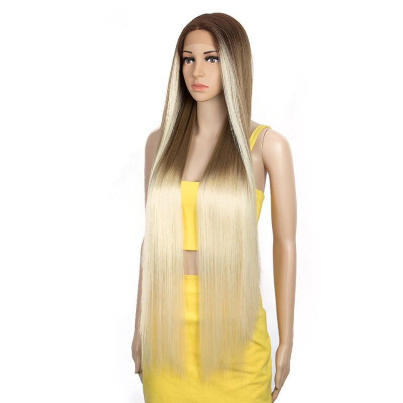 Women's Extra Long Straight Wig Black Heat-Resistant Fiber 1