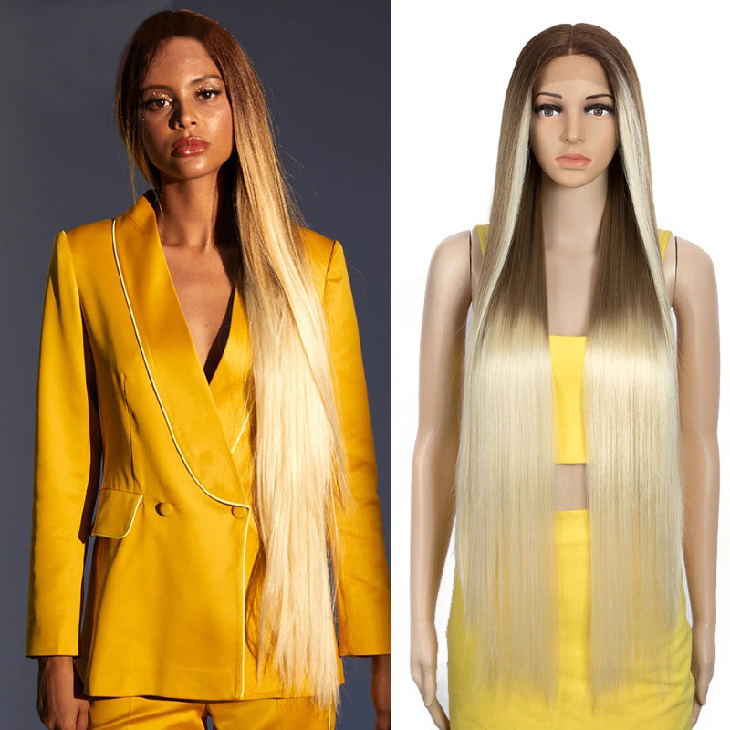 Women's Extra Long Straight Wig Black Heat-Resistant Fiber 6