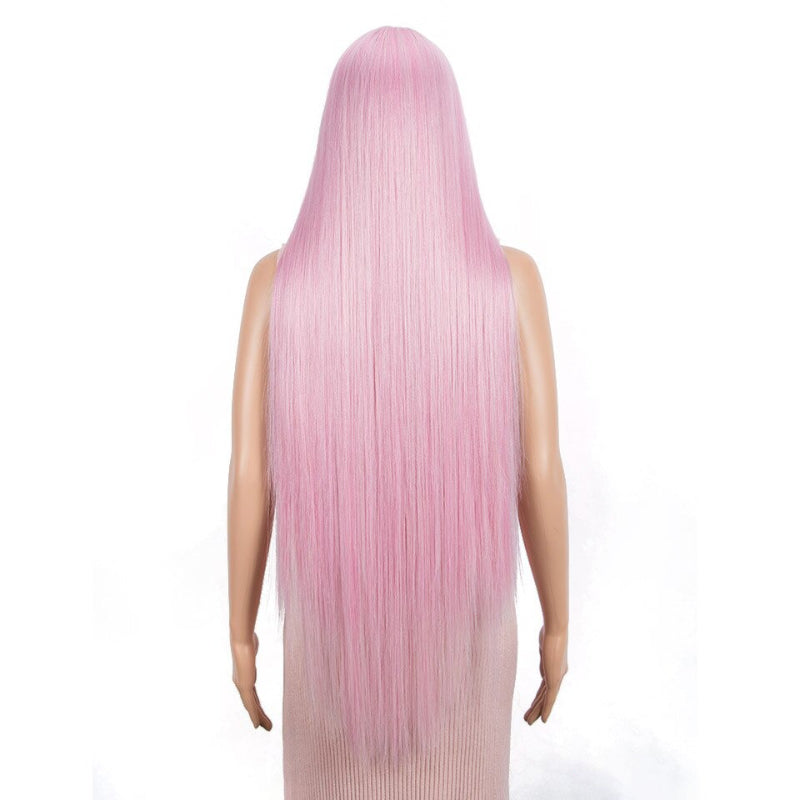 Women's Extra Long Straight Wig Black Heat-Resistant Fiber 9