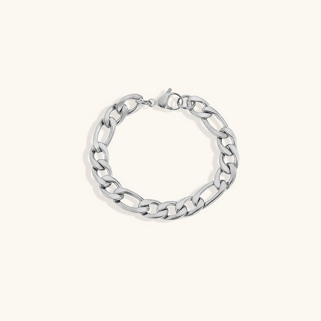 Women's Gold Chain Bracelet Stainless Steel-Plated 14k Gold 15