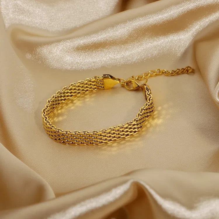 Women's Gold Chain Bracelet Stainless Steel 18k Gold 4