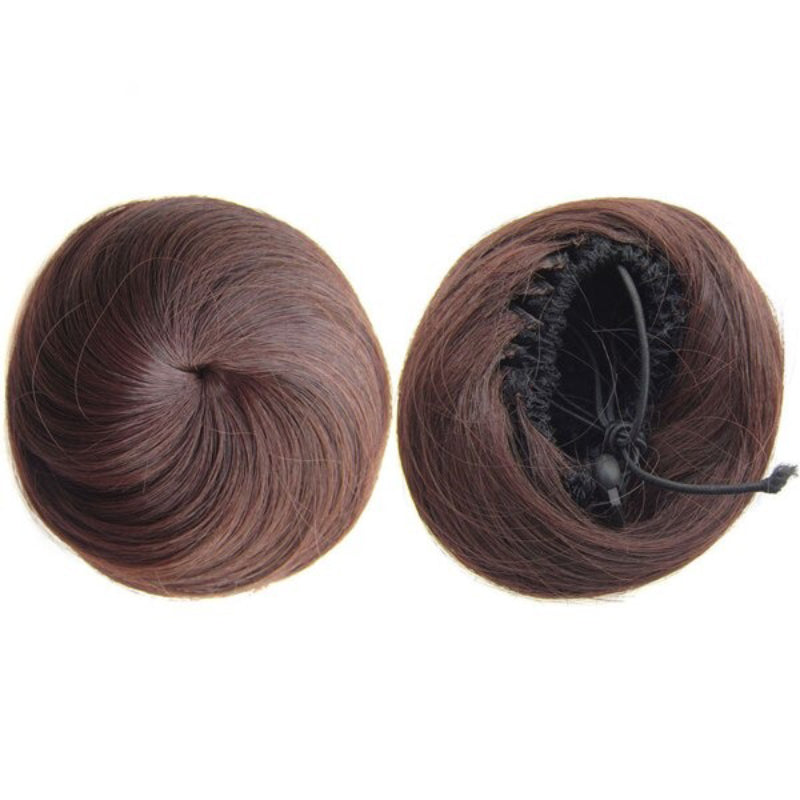 Women's Hair Bun Extension Brown High-Temperature Fiber 12
