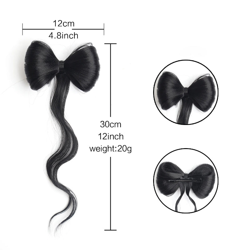 Women's Hair Extension Natural Wave Brown Clip-In Ponytail 5