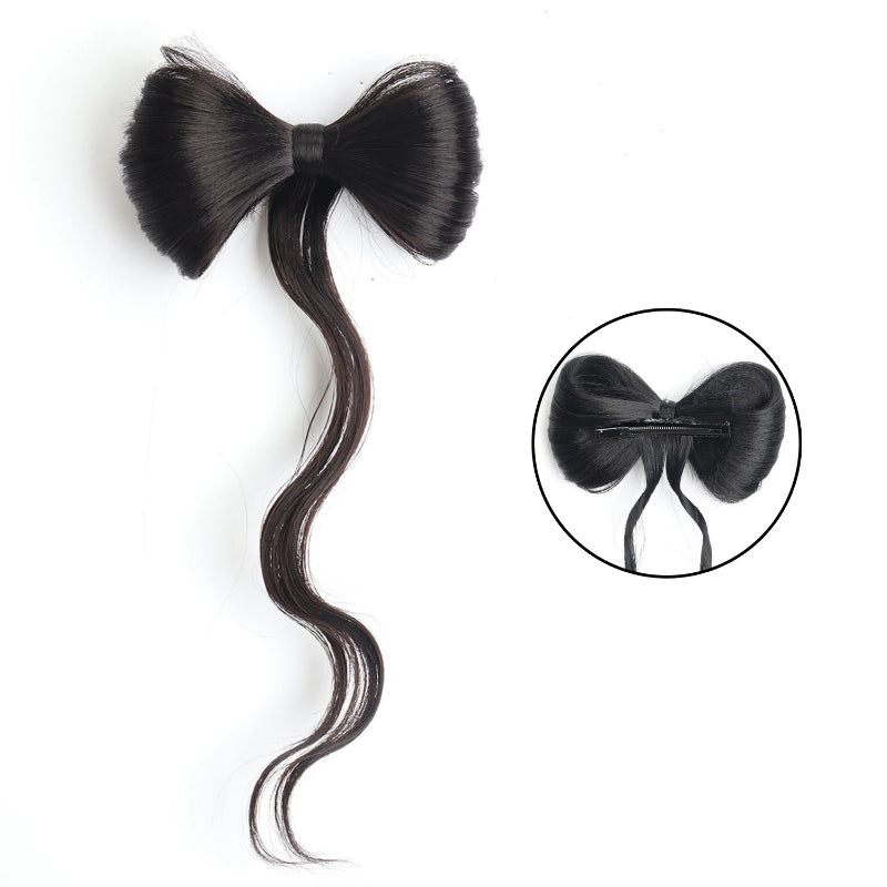 Women's Hair Extension Natural Wave Brown Clip-In Ponytail 6