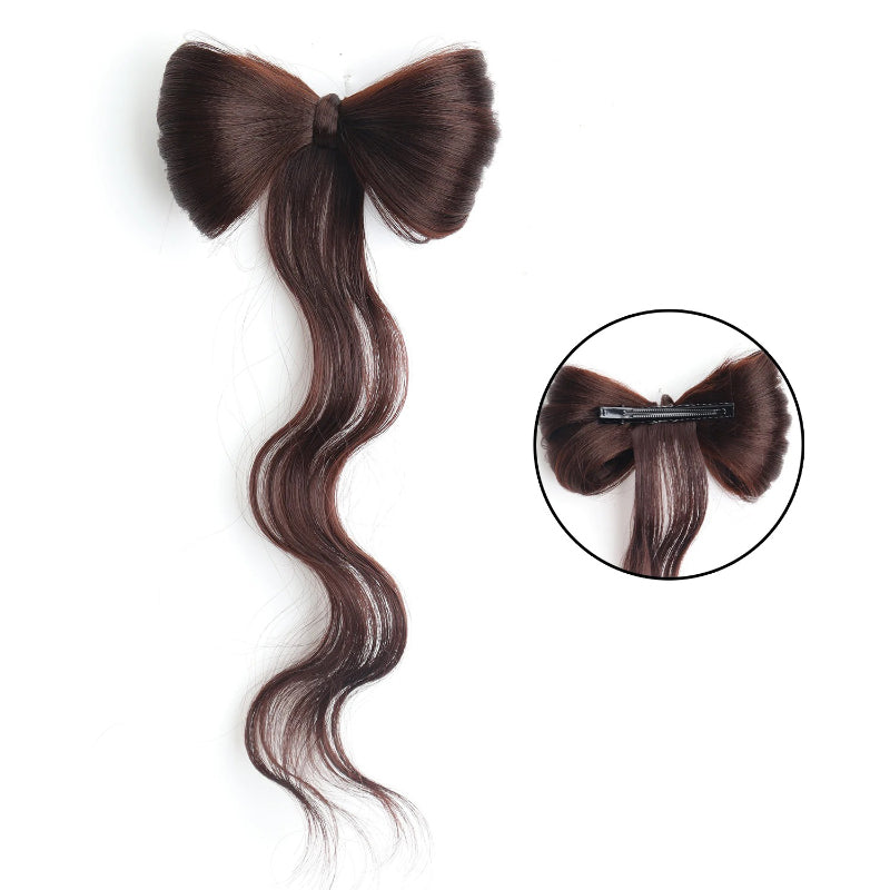 Women's Hair Extension Natural Wave Brown Clip-In Ponytail 7