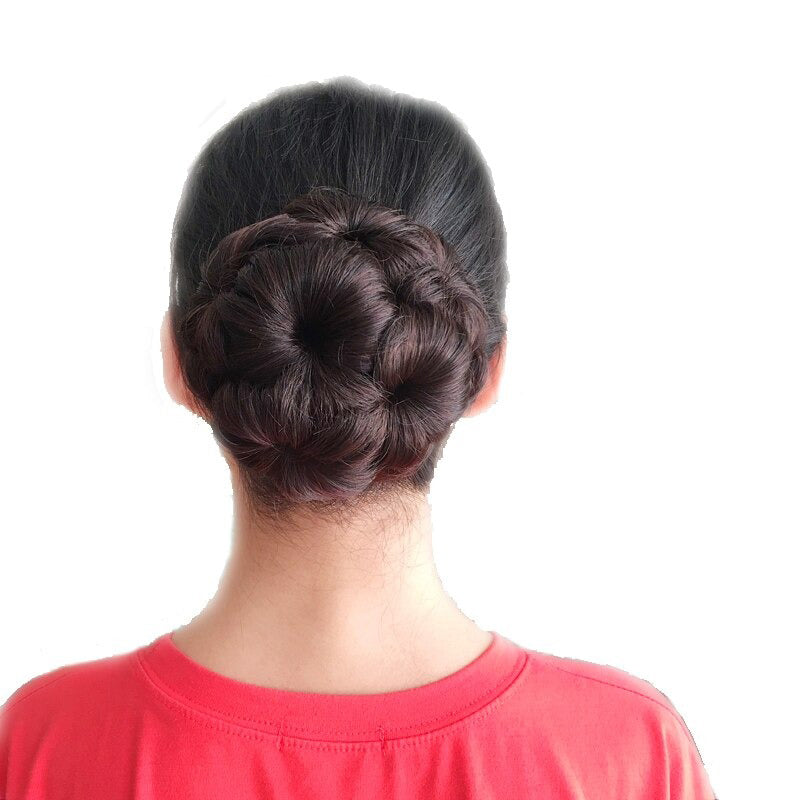 Women’s Hair Extensions Flower Shape Synthetic Hair Bun 1
