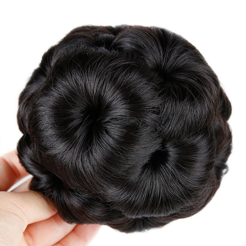 Women’s Hair Extensions Flower Shape Synthetic Hair Bun 8