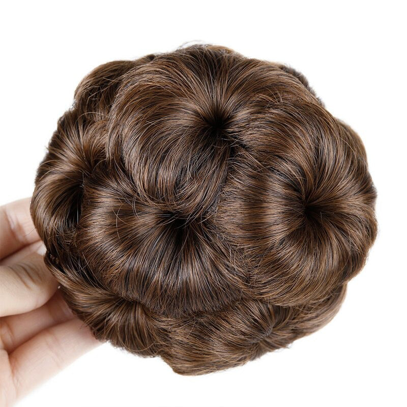 Women’s Hair Extensions Flower Shape Synthetic Hair Bun 9