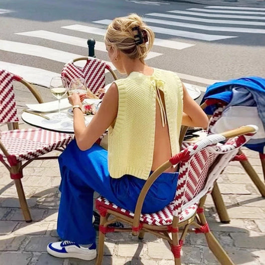 Womens Loose Fit Knit Tank Top - Sleeveless with Ribbed Trim 2