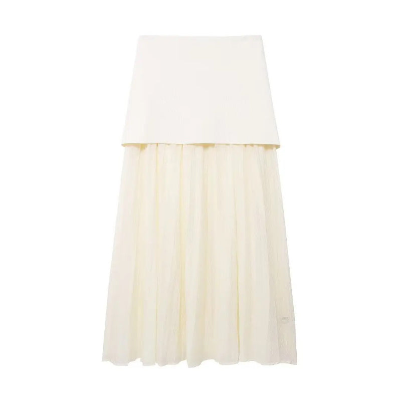 Women's Knitted Sleeveless Vest Top and Maxi Skirt Set 9