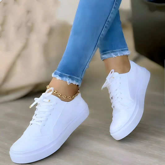 Women's Lace-Up Sneakers with Supportive Fit and Platform Sole for Casual Comfort 1