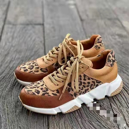Women's Leopard Print Sneakers with Chunky Sole – Stylish Casual Footwear for Everyday Wear 1