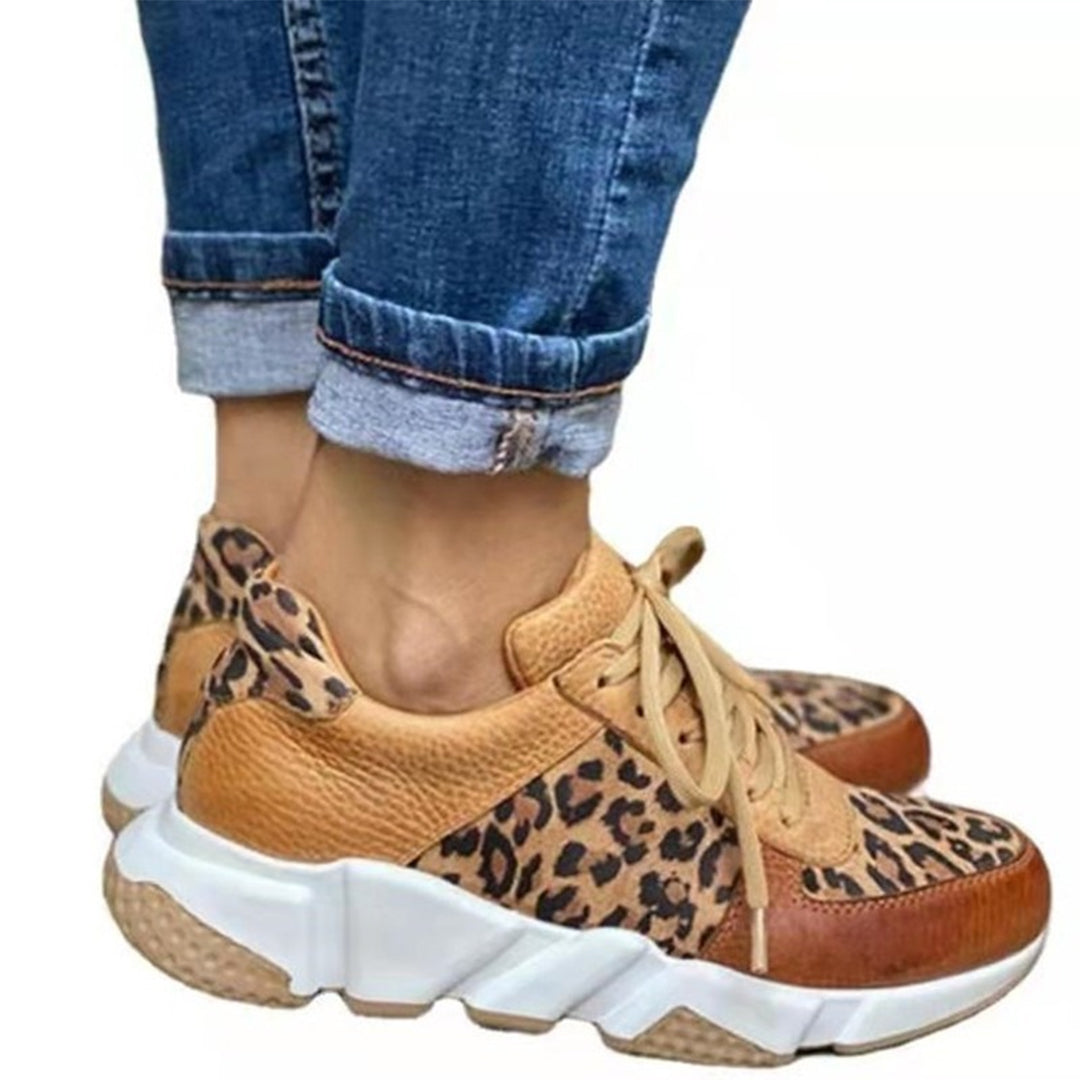 Women's Leopard Print Sneakers with Chunky Sole – Stylish Casual Footwear for Everyday Wear 3