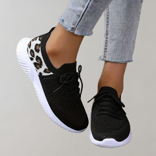 Women's Lightweight Breathable Knitted Mesh Sneakers with Lace-Up Design – Best Walking Shoes for Women, Casual Everyday Footwear 1