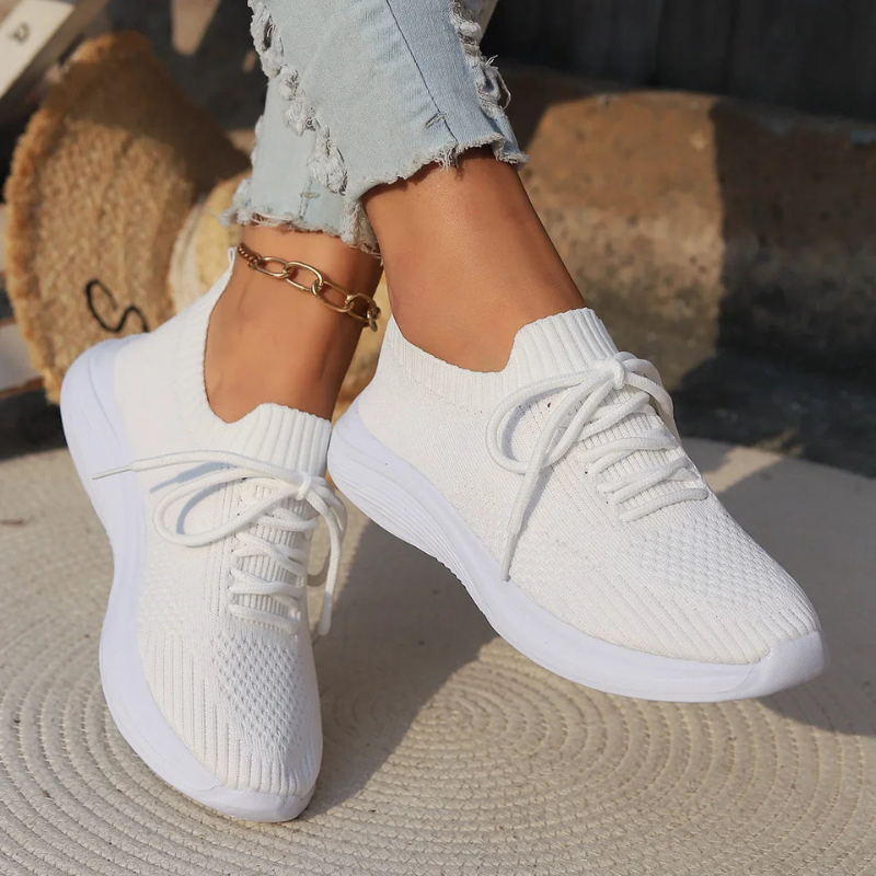 Women's Lightweight Knitted Sneakers – Slip-On Lace-Up Casual Shoes for Everyday Wear 3