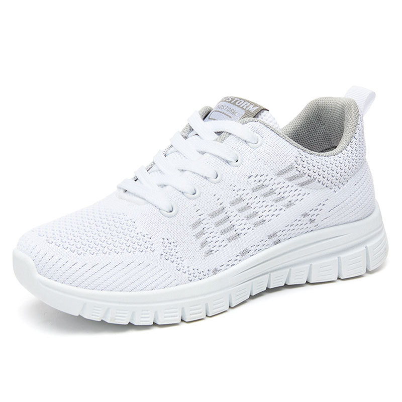 Women's Lightweight Lace-Up Sneakers with Breathable Knit and Cushioned Sole 4
