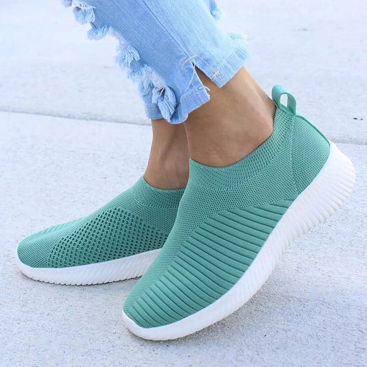 Women's Lightweight Slip-On Sneakers with Breathable Knit Upper for Casual Comfort 1