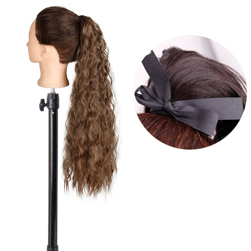 Women's Long Straight Ponytail Hair Extension Black High-Temperature Fiber 29