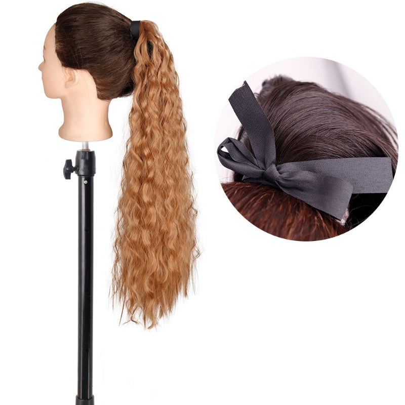 Women's Long Straight Ponytail Hair Extension Black High-Temperature Fiber 40