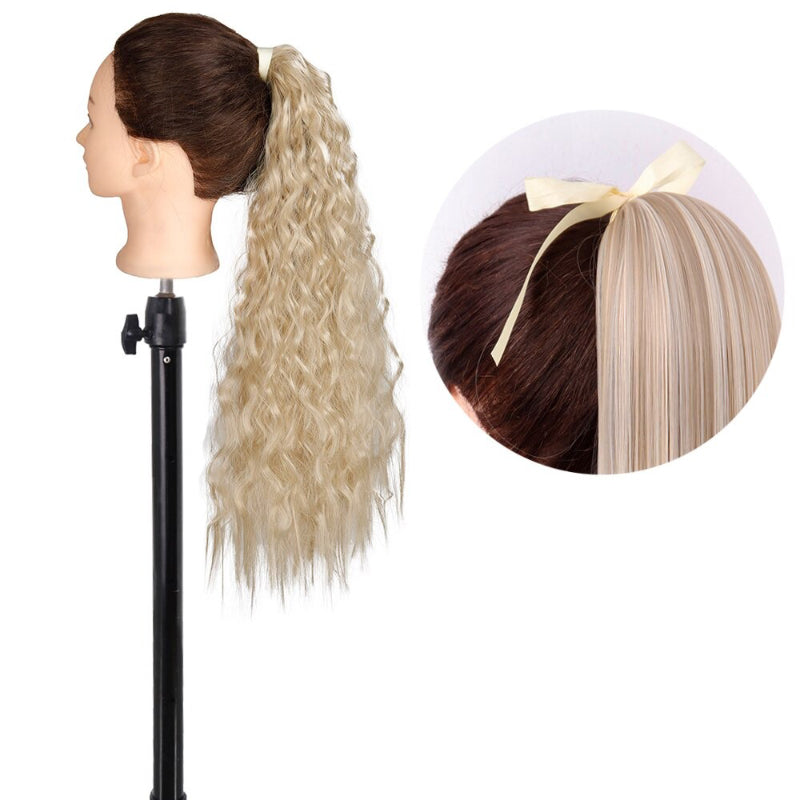 Women's Long Straight Ponytail Hair Extension Black High-Temperature Fiber 43