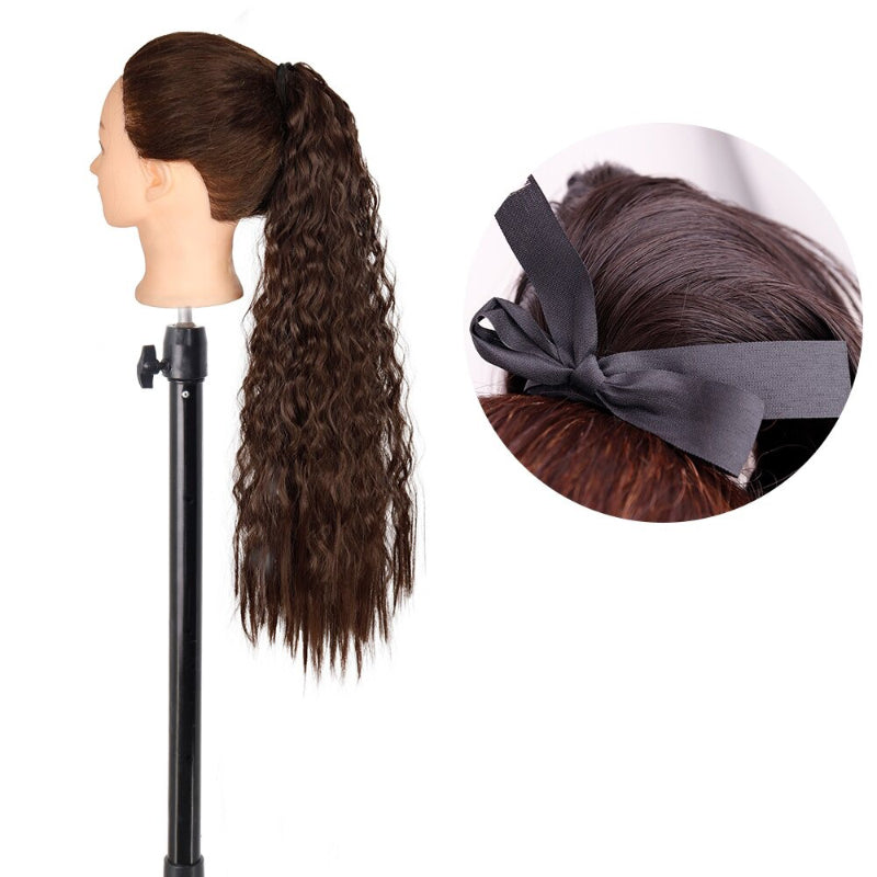 Women's Long Straight Ponytail Hair Extension Black High-Temperature Fiber 44