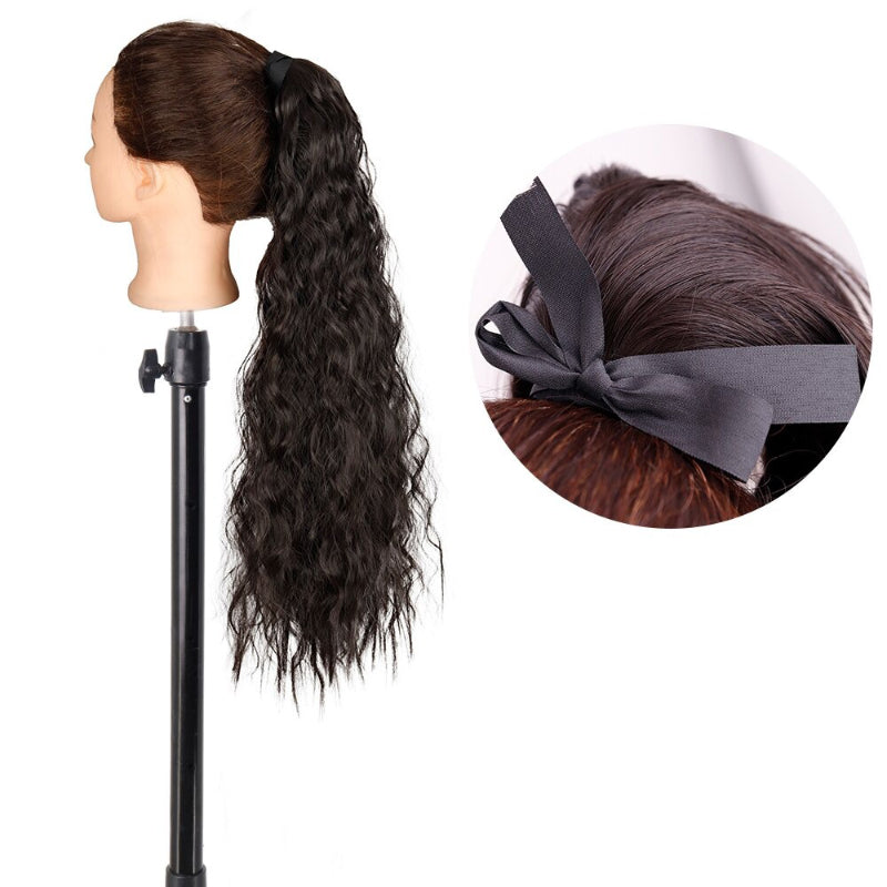 Women's Long Straight Ponytail Hair Extension Black High-Temperature Fiber 50