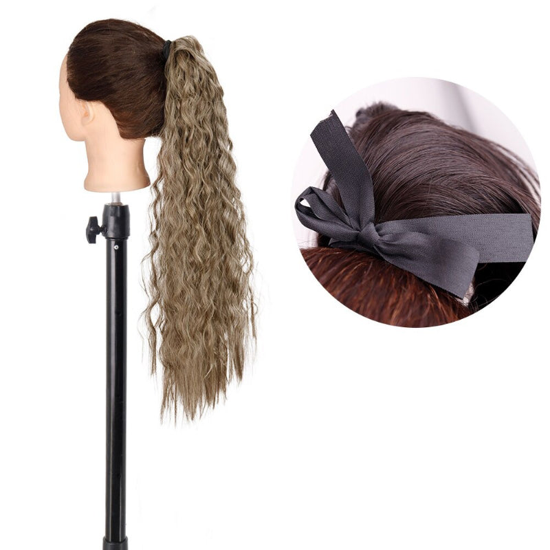 Women's Long Straight Ponytail Hair Extension Black High-Temperature Fiber 53