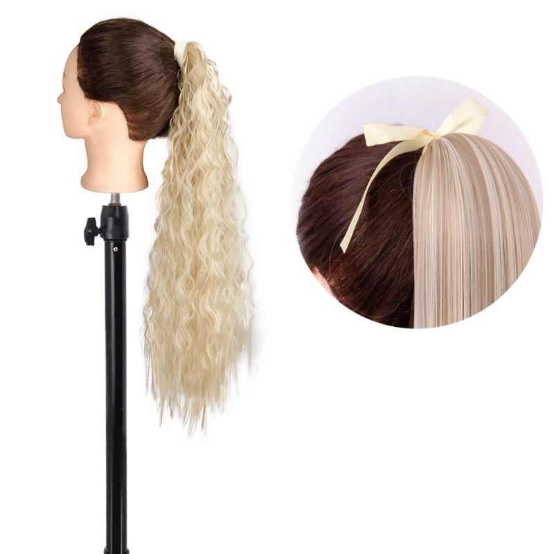 Women's Long Straight Ponytail Hair Extension Black High-Temperature Fiber 54