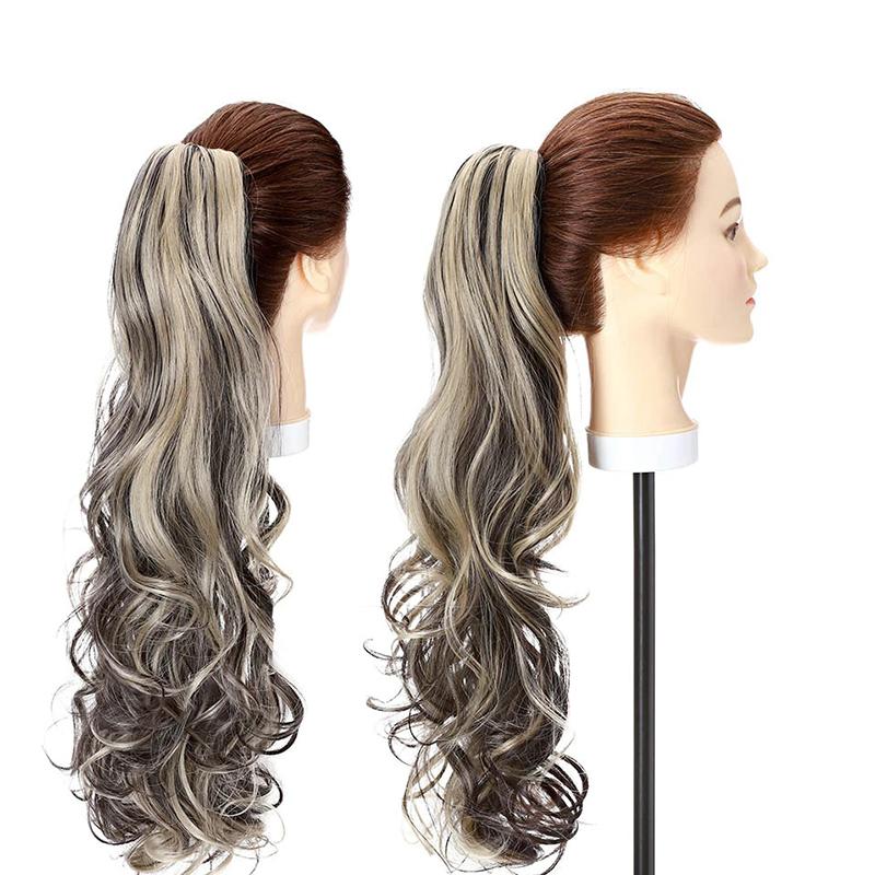 Women's Long Wavy Ponytail Hair Extensions Clip-In High-Temperature Fiber 4