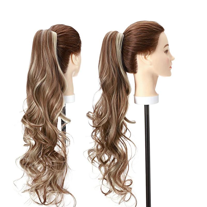 Women's Long Wavy Ponytail Hair Extensions Clip-In High-Temperature Fiber 5