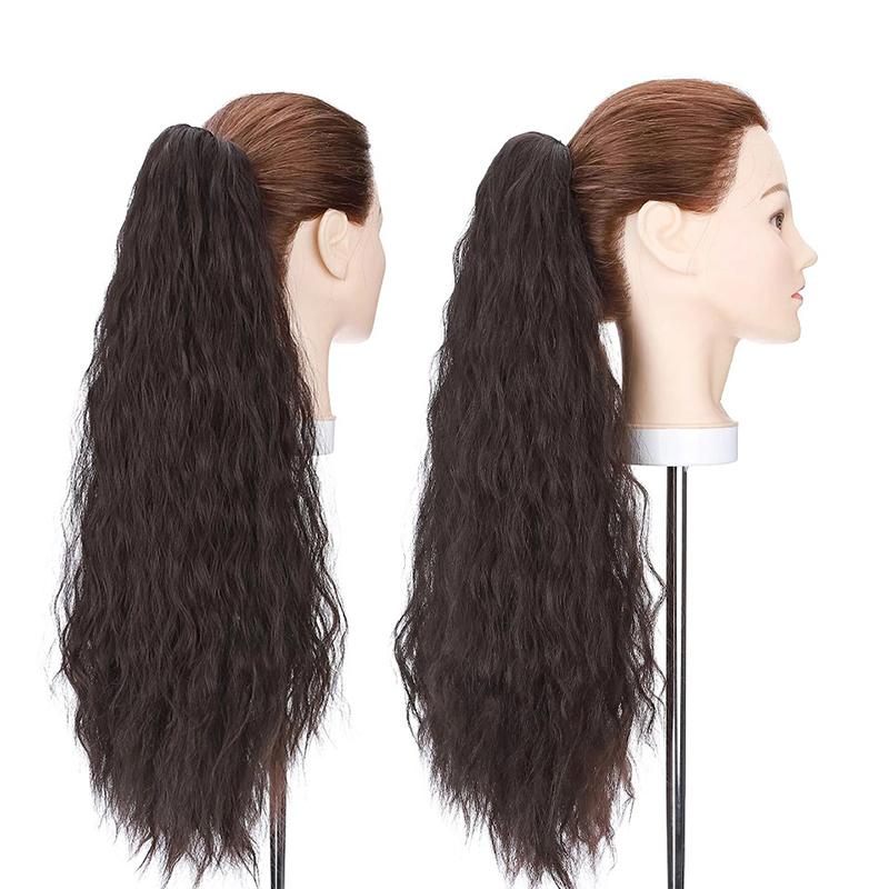 Women's Long Wavy Ponytail Hair Extensions Clip-In High-Temperature Fiber 7