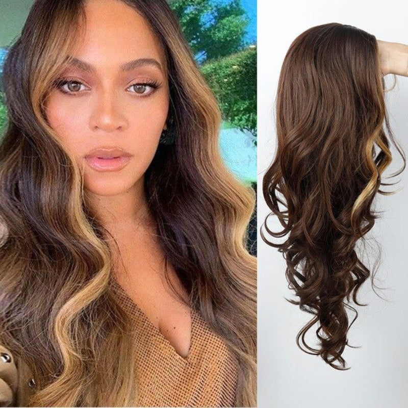Women's Long Wavy Wig Heat-Resistant Synthetic Hair 12