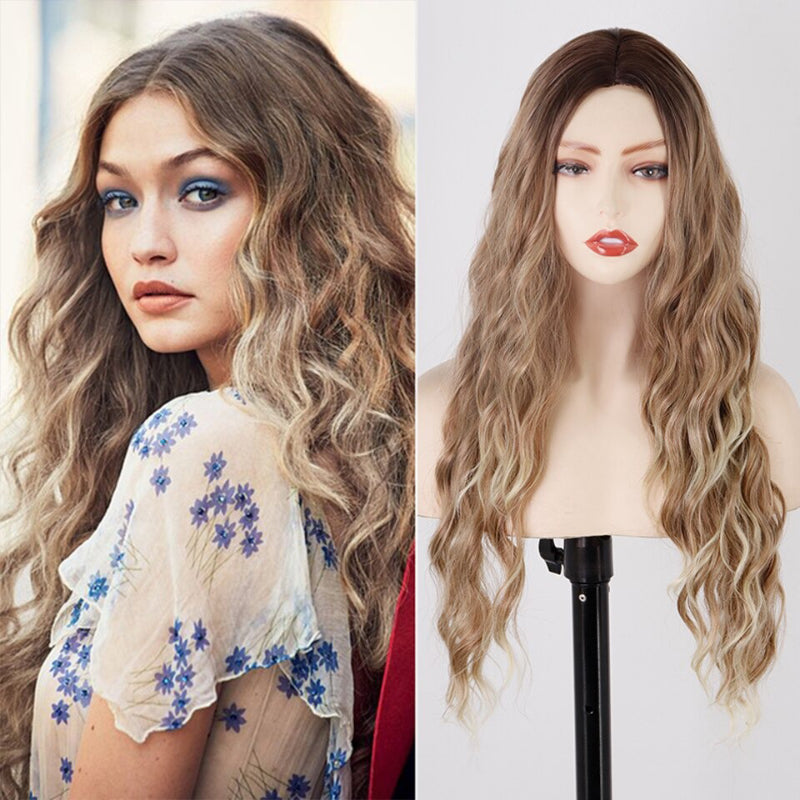 Women's Long Wavy Wig Heat-Resistant Synthetic Hair 13